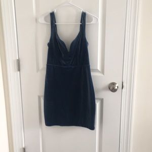 Express Navy Velvet Dress